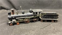 Antique pre 1900's cast iron locomotive & tender