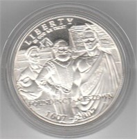 2009 P US Proof Silver One Dollar Coin Jamestown