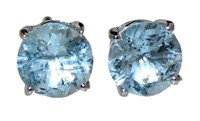 Natural 1.50 ct Aquamarine Stud Earrings