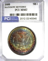 1889 Morgan PCI MS-67 Rainbow Reverse $19K GUIDE
