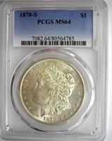 1878-S Morgan PCGS MS-64