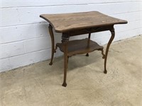 Refinished Oak Parlor Table