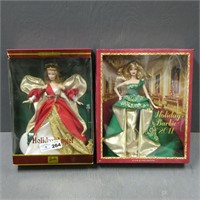 Pair of Holiday Barbie Dolls