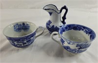 Made an occupied Japan Blue Willow teacup with