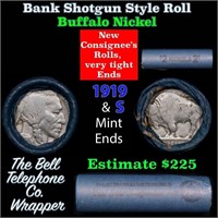 Buffalo Nickel Shotgun Roll in Old Bank Style 'Bel