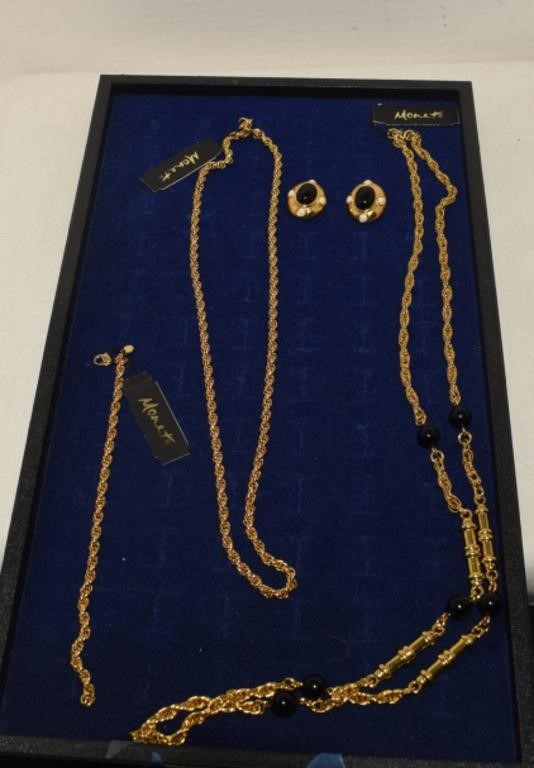 Two Monet Necklaces, Earrings & Bracelet