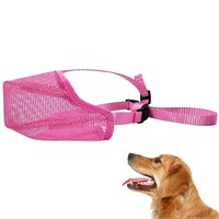 R1785  UGERLOV Dog Muzzle, Soft Mesh - Pink+S