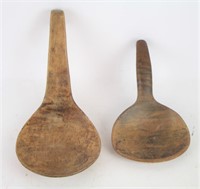 TWO 19TH C. BUTTER PADDLES