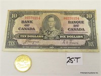 1937 Canadian Ten Dollar Bill