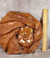LEATHER SCULPTURE WALL HANGING