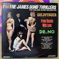 VINTAGE RECORD ALBUM  007 JAMES BOND THRILLERS ROL