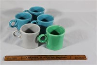 5 Fiestaware Tea Cups