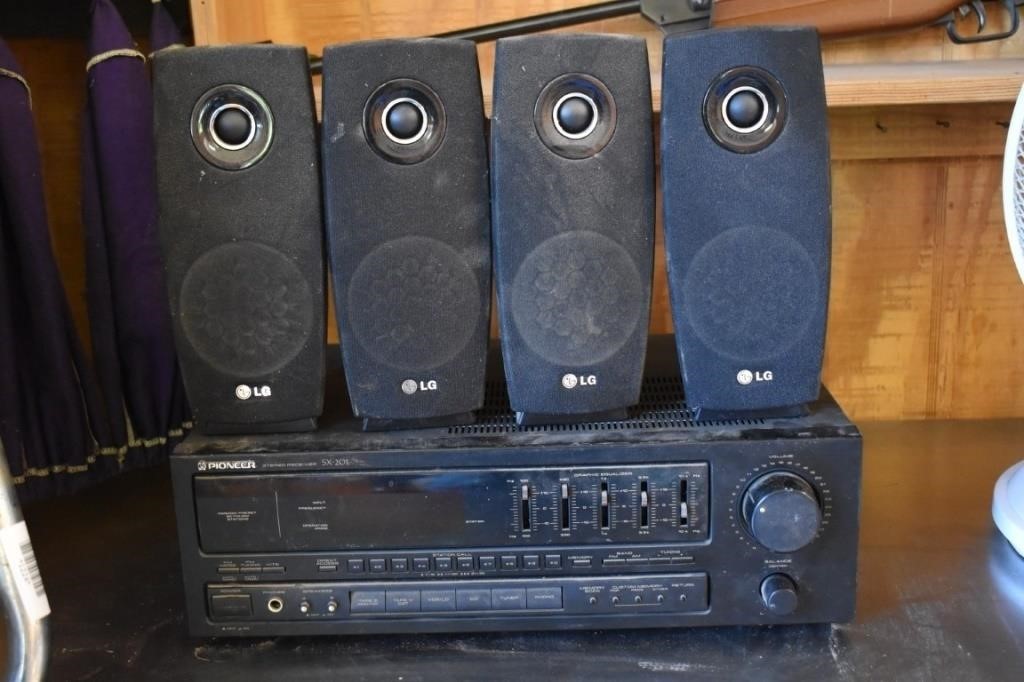 Pioneer Stereo Receiver & LG Speakers