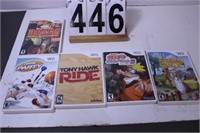 5 Nintendo WII Games Includes Tony Hawk