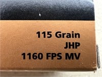 Full Box PMC Bronze 115 GR Jacketed Hollow Point
