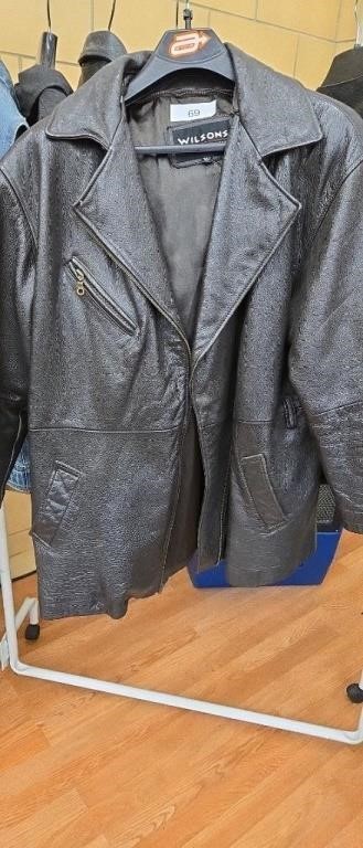 Leather coat, womens