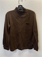 Vintage Brown Knit Turtleneck Shirt