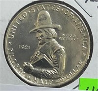 1921 Pilgram Commemorative Half Dollar MS