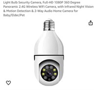 Light Bulb Security Camera, Full-HD