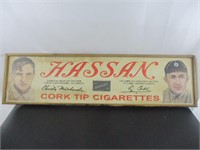 Vtg. HP Base Repo Ad Signage HASSAN Cigarettes