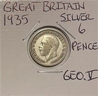 Great Brit. 1935 Silver 6 Pence