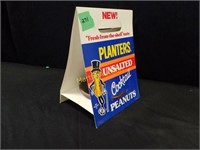 Cardboard Counter Ad/ w/ small wood bowl