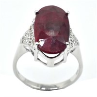 $300 Silver Ruby(11.7ct) Ring