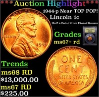 ***Auction Highlight*** 1944-p Lincoln Cent Near T