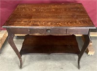 Very Nice Tiger Oak Antique Library Table