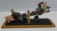 WILLYRAY TEETER-TOTTER FIGURINE. 14"L X 6" H.