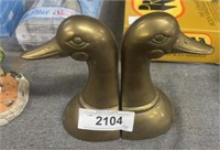Book stopper, brass ducks