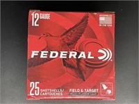 FEDERAL 12 GAUGE FIELD AND TARGET 25 ROUNDS