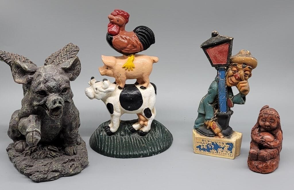(4) Unique Collection of Figurines
