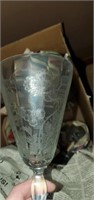 Etched glassware