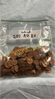 200 AU-BU Wheat Pennies