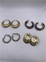 PIERCED EARRING LOT OF 4