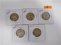 4 silver quarters 1964 (2)  1963 "D" (2)
