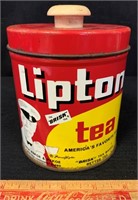 GREAT VINTAGE LIPTON TEA ADVERTISING TIN
