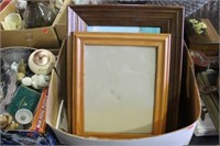 Box of Misc. Framed Pieces and Painting