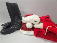 Santa Hats, Santa Pants, Boots, Santa Gift Bag