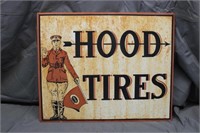 Hood Tires Single Sided Steel Sign, Approx 25"x20"