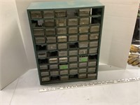 green parts organizer and contents