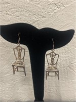Sterling Dangle Chair Earrings