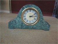 vintage Linden Marble quartz  Mantel Clock