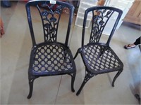 2 CAST OUTDOOR CHAIRS