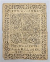 1776 Hall & Sellers 2 Dollar Continental