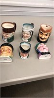 Face Mugs and Wall Pockets Marked Japan