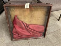 WOODEN DISPLAY BOX WITH GLASS TOP APPROX. 24 IN. S