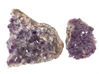 2 Natural Amethyst Specimens