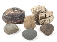 6 Sedimentary Rock Mineral Specimens